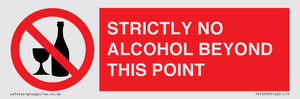 STRICTLY NO ALCOHOL BEYOND THIS POINT